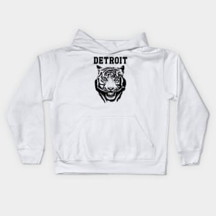 Tiger from Detroit design Kids Hoodie